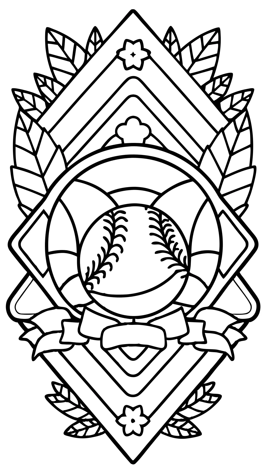 coloriages de baseball pour adultes